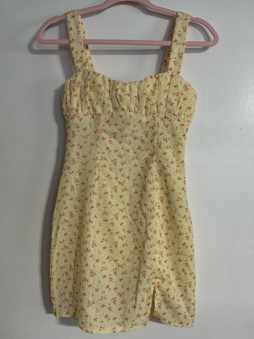 Princess Polly Yellow Floral Sundress with Red Floral Print